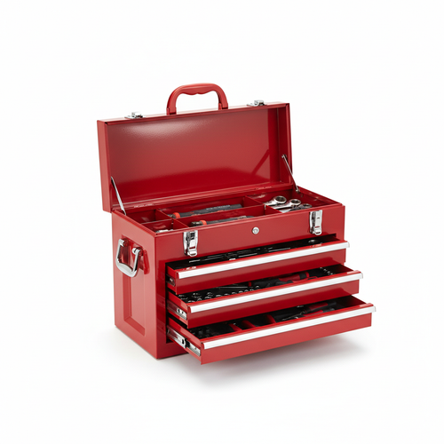 Caixa de Ferramentas Profissional Vermelha